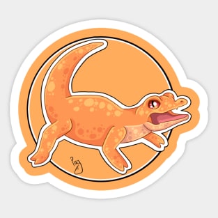 Orange Crocodile Sticker